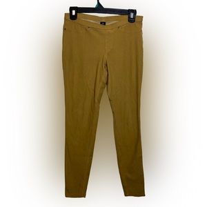 HUE Jean Mustard Leggings Size Small Denim Jeggings